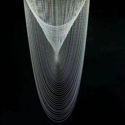 新款亚克力水晶珠帘庆吊婚酒店宴会厅吊创QZX顶珠灯帘意婚庆道具