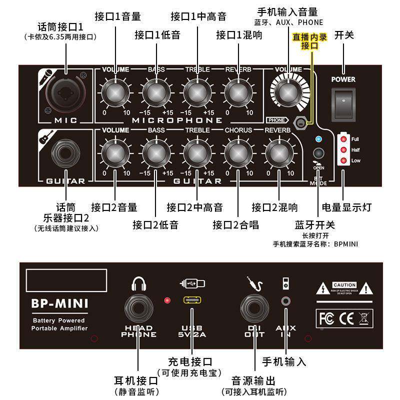 酷乐PMINI户外电木吉B他弹唱音古箱萨斯筝克街头卖唱直播EHO二胡