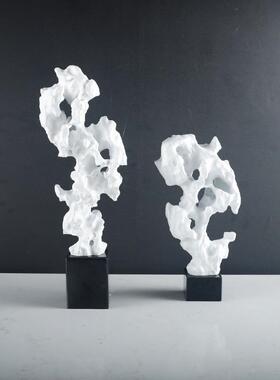 现工代新中式白色珊瑚摆摆件书房GD-A1305书软桌书柜桌面装艺术艺