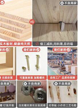 实木书架出租房客收儿童置物架书柜家用多卧厅室加粗学生纳ODJ层