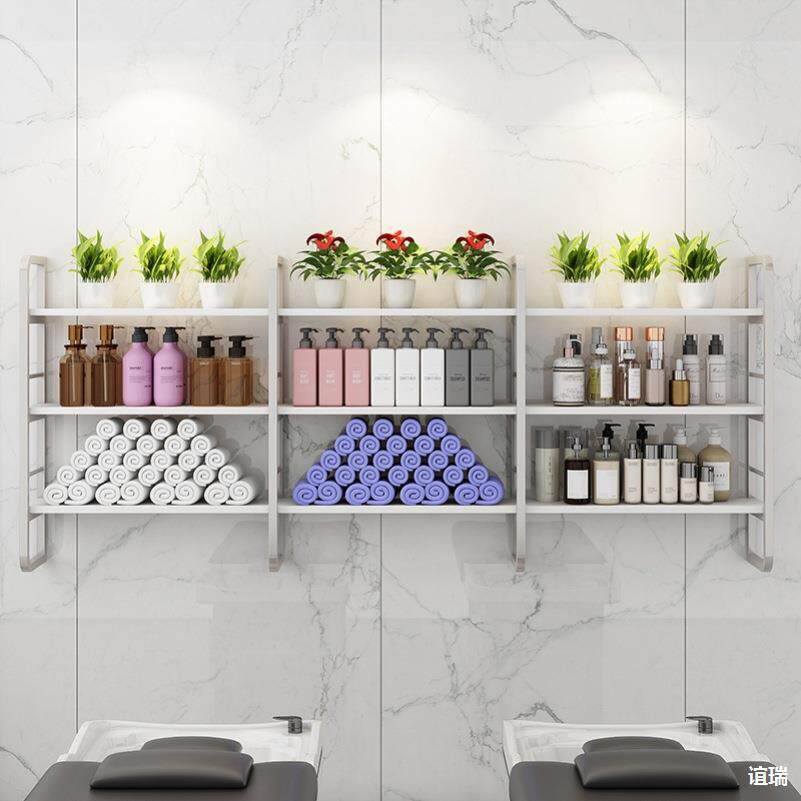 发廊架理轻发521店悬空壁发挂毛巾架工具多功能美店挂墙奢置物架