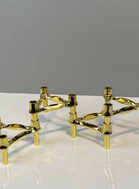 约轻奢创意烛台摆摆件QNA软装设计叠加烛台可客厅餐桌简展示柜设