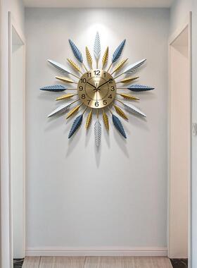 【跨境热表卖】个性大意气钟客厅代挂钟创现轻奢19405时钟家用装