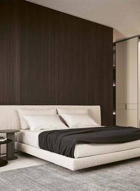 宽屏大GXW床意极简大平层高端双人式床设计师婚轻奢主卧床布艺悬