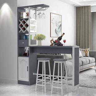 餐现代桌简厅客厅小户型隔ASP断酒柜小吧台隔断柜一体靠墙吧台家