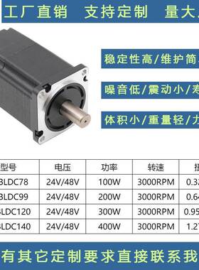 60直流机无PNP刷电4V048V方形大扭矩高速静音直流电机2马达10w-40