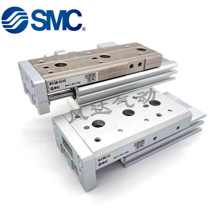 SMC滑台气缸MXQ6/8951/12/16/5-10/20/30/4S0/50/75/100A2/BSL/B