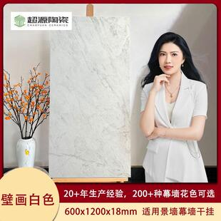 山0水壁画陶瓷pc仿30214石砖壁白画色色幕墙外墙石英砖60*1灰200*