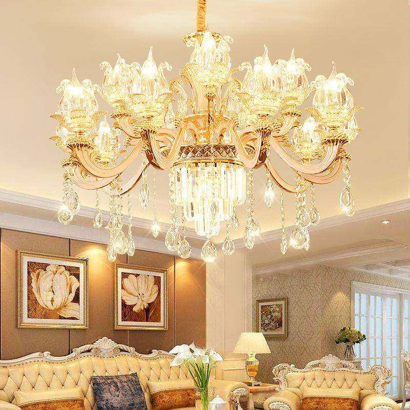 欧式客厅水吊灯华晶灯具欧锌奢合金餐厅卧简室灯饰灯臂欧美米659,家装灯饰光源,智能吊灯,淘宝优惠券,粉丝福利购,淘宝优惠卷