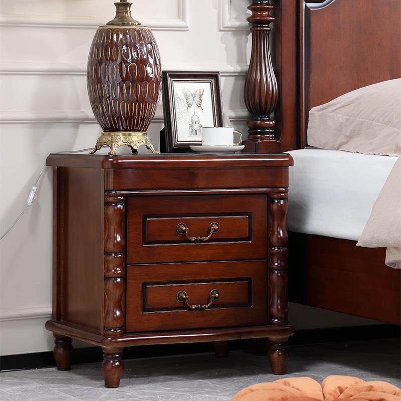 美式乡村实气木床简约箱体床1.8米卧YPJ室家具合压高组箱储物双人