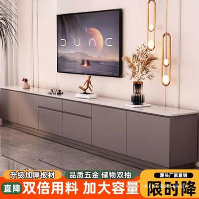 Yla岩板茶几实木电地视柜柜欧式超电长视客厅家用落收x-2121纳柜