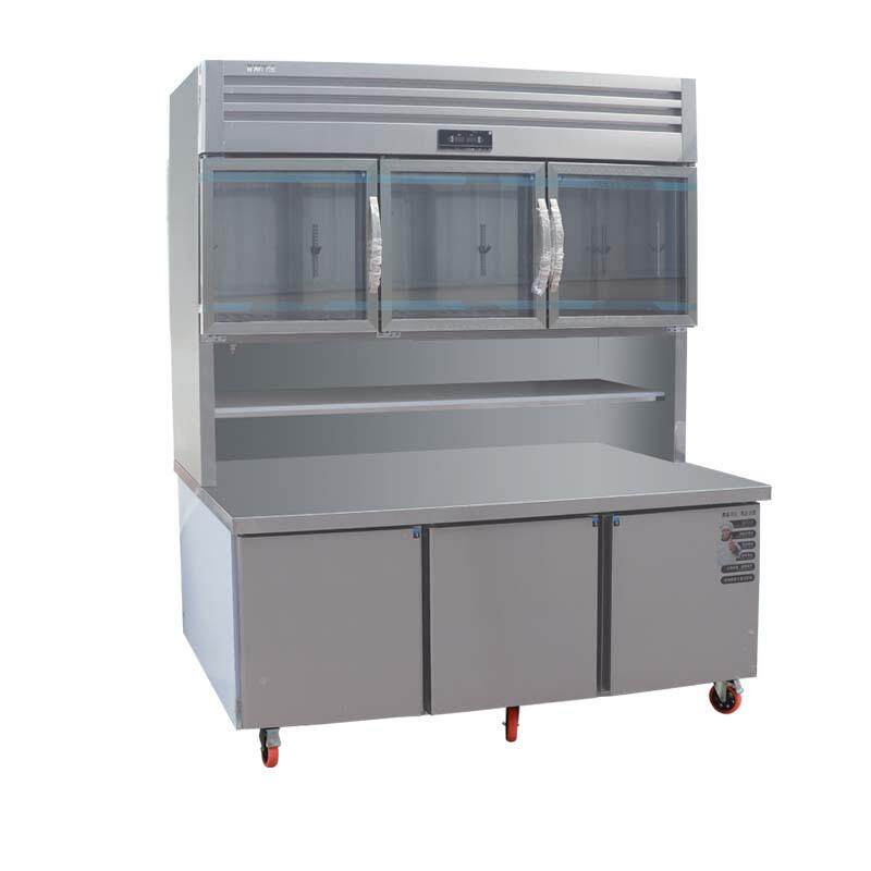多功能子母柜商无品牌/用冷藏房冷冻双温柜一体展示餐饮厨立式冰