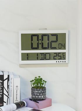 0302简约尚静音电子钟大时屏幕CD0万年历挂钟超大数字显示L302