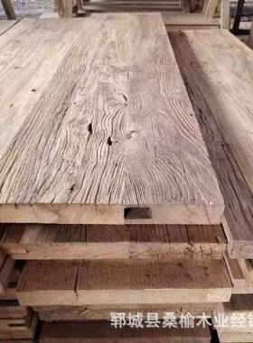 老NEL榆木门板风纹化理旧门板原木办公桌板板酒店民宿楼梯飘踏步