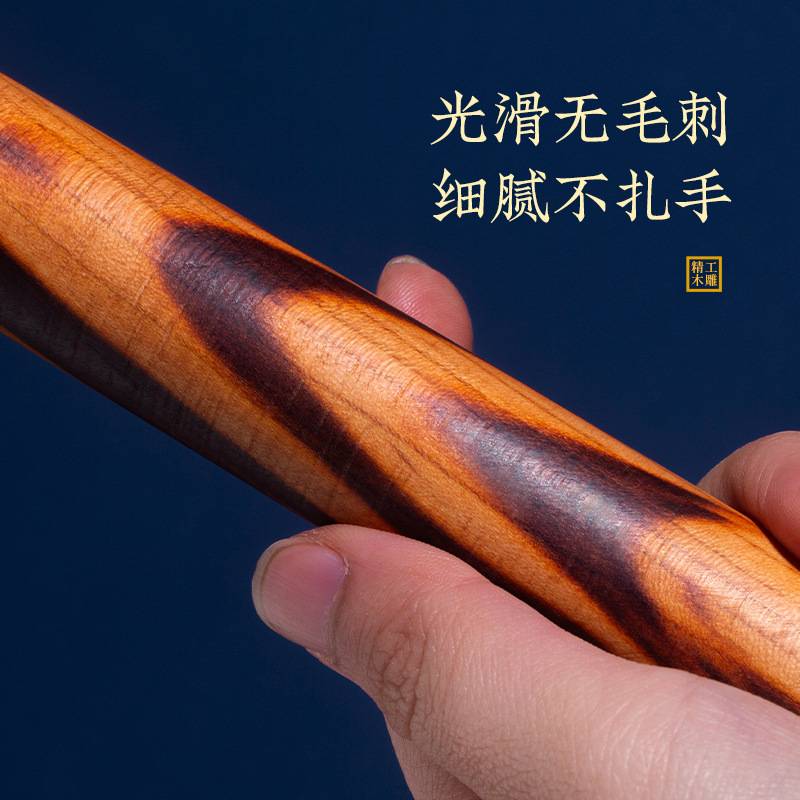 天然雷击桃木棍圆棍木雕手把摆件手工原木客厅卧室枕下车内工艺品