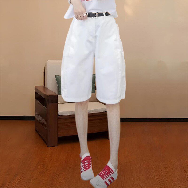 今年爆款休闲五分花苞裤子百搭女裤2025夏季新款时尚巨显瘦工装裤