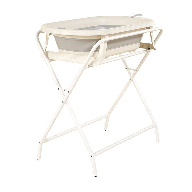 婴儿洗澡盆免弯腰支架浴盆折叠z洗澡护理台可坐躺浴桶新生儿童用