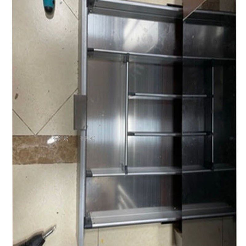 踢脚线上抽拉篮单层橱柜厨房柜体地Q脚线抽屉按弹式