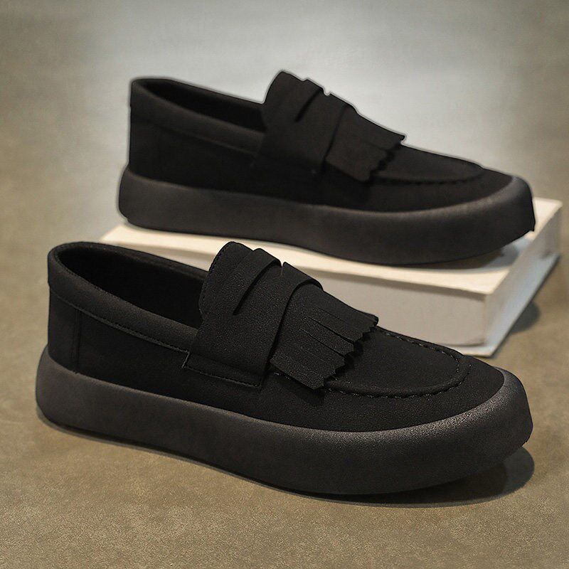 一脚蹬男鞋2025新款夏季透气轻便软底布鞋男士防滑耐磨开车豆豆鞋