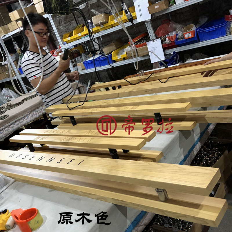 定制玻璃门拉手实木雕刻大门原y木质刻字木门把手黑色订做LOGO现