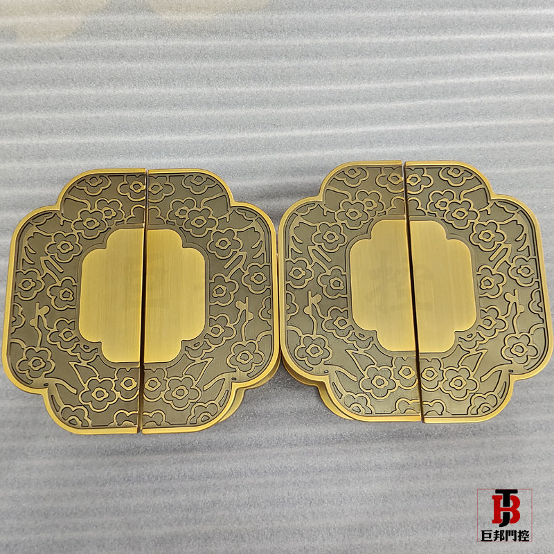 定制玻璃门d拉手大门把手仿古铜实木门包厢门扶手LOGO简约大拉手