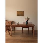 印尼老桌案覆刻 vintage1950`s中古实木方餐桌案工作台侘寂风