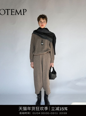 COTEMP STRUCTURE CROPPED PANTS 25FW慵懒休闲结构8分裤子女