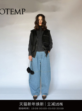 COTEMP V NECK UTILITY VEST 25FW新款复古多口袋V领工装马甲女