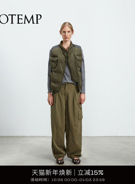 COTEMP NEHERA DOWN VEST 25FW新款尼赫拉工装拼接色羽绒马甲女