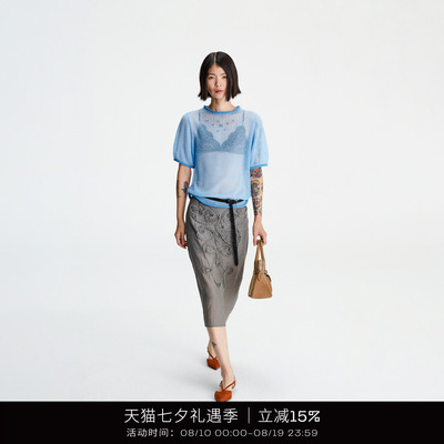 COTEMP新款薄透针织短上衣