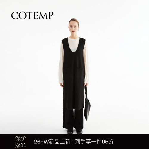 COTEMP兰达缩绒无袖连衣长裙