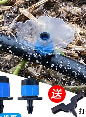 微喷滴灌可调流量涌泉喷头果树种植园艺育苗农用灌溉水肥系统滴头