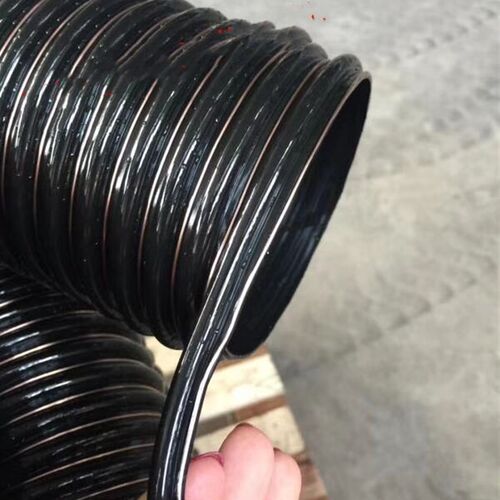 2mmpu吸尘管木屑伸缩通风管木工雕刻机聚氨酯镀铜钢丝管黑色软管