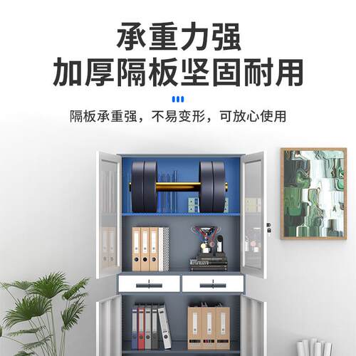跨境装拆装文件文件柜窄皮资拆料柜钢制带锁边套色办公档铁案柜财