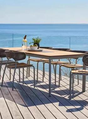 户外桌椅庭院花园别设墅休闲藤椅民宿露台计餐桌师椅TD8酒店外摆