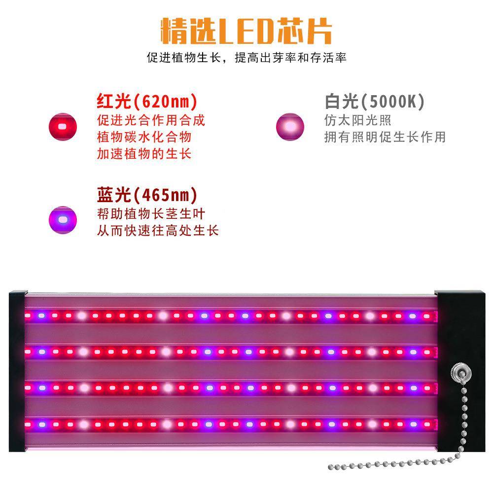 生谦润明le植物长灯全照光谱多肉IDTd补光灯管温室水培种植灯条育