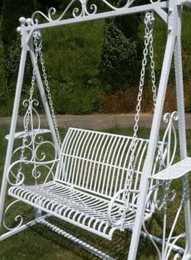 户外铁艺秋千椅阳台人吊椅闲摇椅庭院休吊篮藤椅79092双椅摇室内