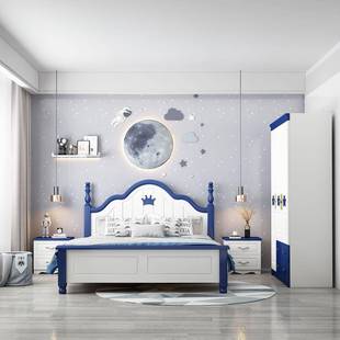 新TRX款 实木床女2孩公床1.5米儿童主床男孩人床1单.米青少年学生