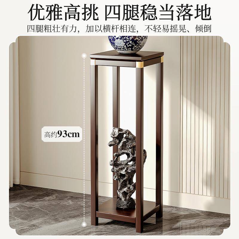 新中架式实木花盆盆架室内TIK花植子客厅落地式景物摆放架阳台置