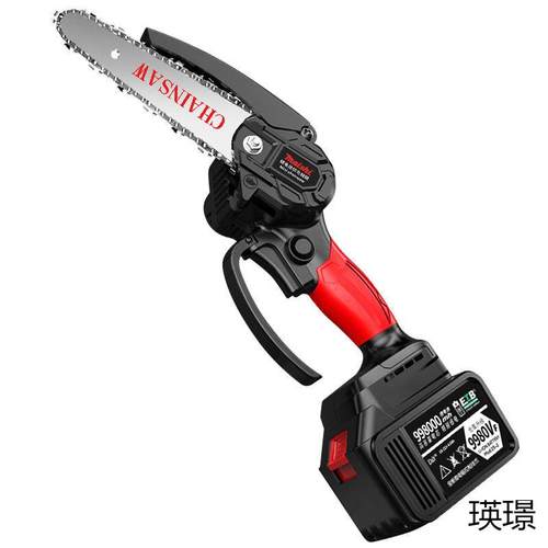 无刷枝电锯充LLF电手提式电修锯户外无线小型伐木链单手锯树锯手