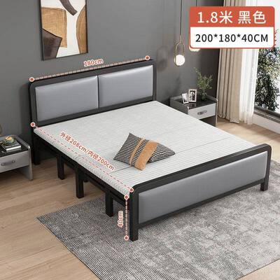 家用折叠租铁架单人午休出屋便携双人硬床铁床架简XSB易板床经济