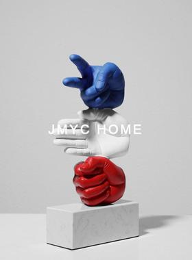 手意式简约HRP厅创意势雕塑摆件酒板店样房客电视柜壁龛柜家居装