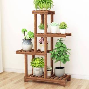 客厅花盆架包IHX邮架绿萝多室肉阳台内置物架盆联严 地花实木落式