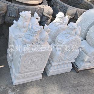 雕门墩石抱鼓一对小象石鼓石款式材汉白玉大理石招石墩别墅庭院财