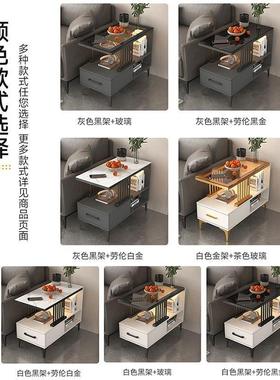 沙发边侧边柜桌BUJ子茶几小置型边几轻迷你客厅边桌靠墙柜简约奢