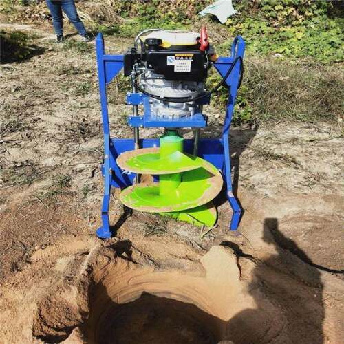 四冲麦太保工级9P力程隆鑫224动力地钻挖坑机电线立杆钻地马打业