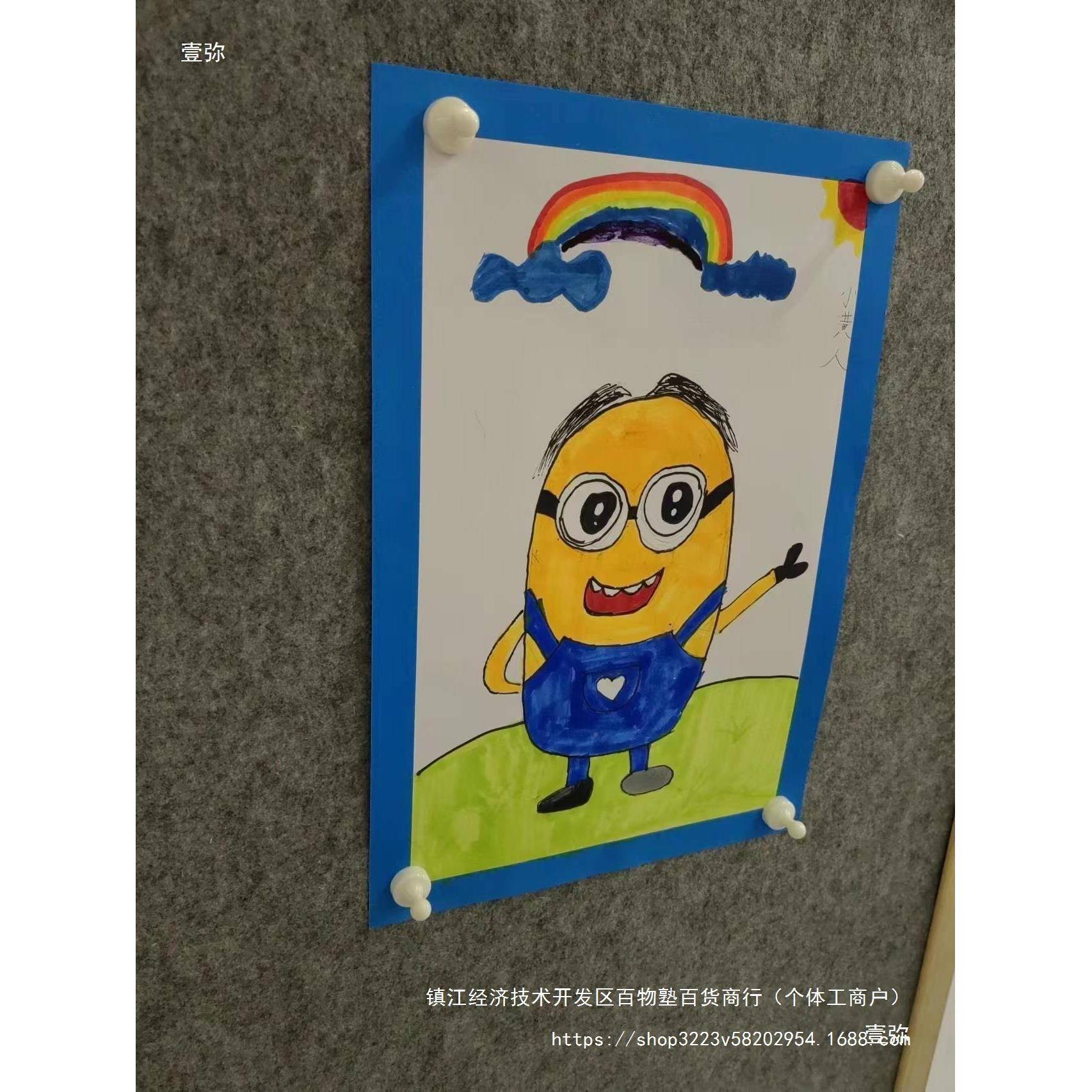吸毛板可移动毡软板照片墙留言板装饰木磁性背磁景804书法展览画