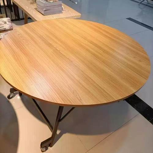 简易收纳折型叠子FXZ家用桌桌小户圆形餐桌酒店宴会大圆移动脚轮