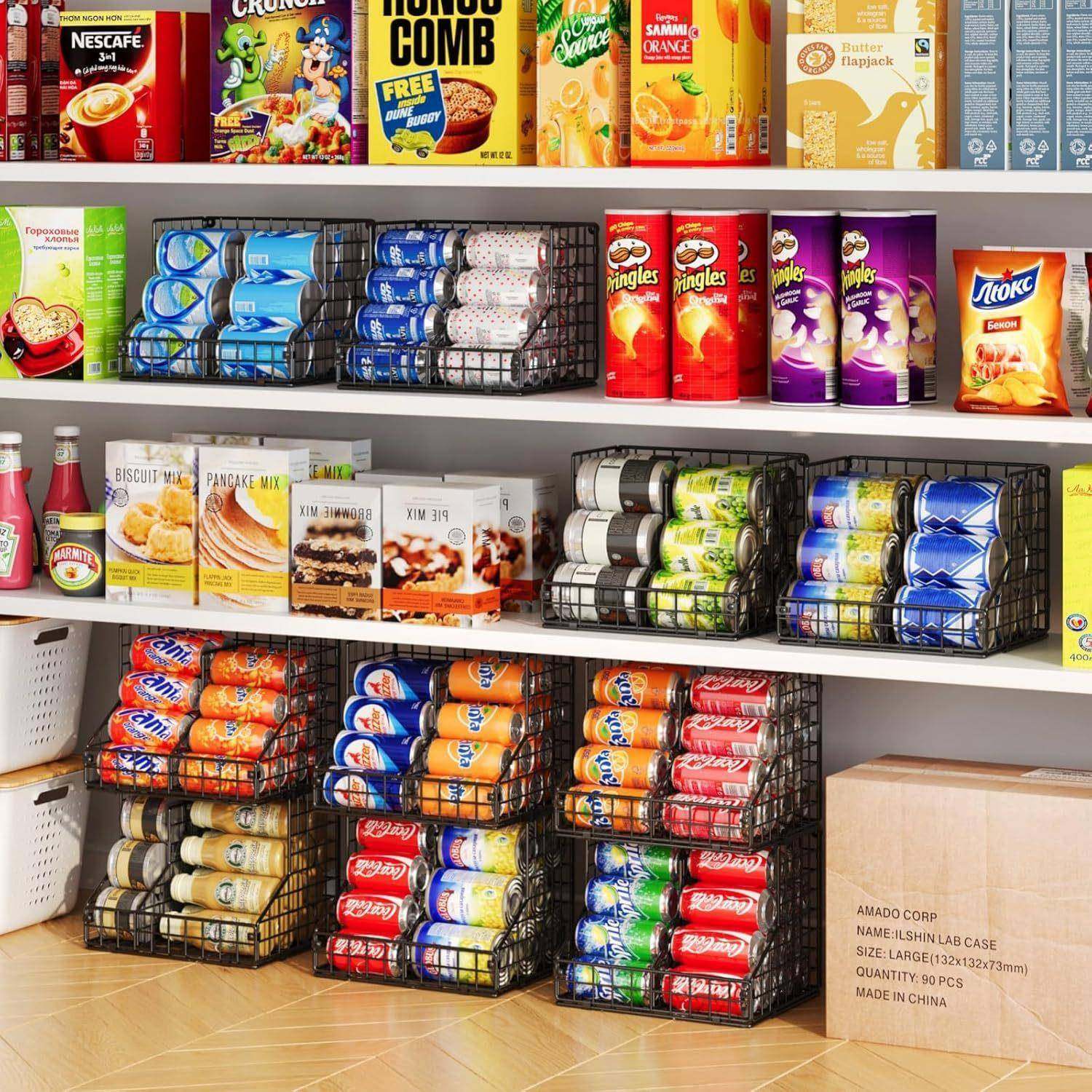 两层堆叠收纳篮厨房带可调节可隔板苏打罐收纳FGSNJ24盒储罐式存,厨房/烹饪用具,抹布架/厨房清洁收纳架,淘宝优惠券,粉丝福利购,淘宝优惠卷