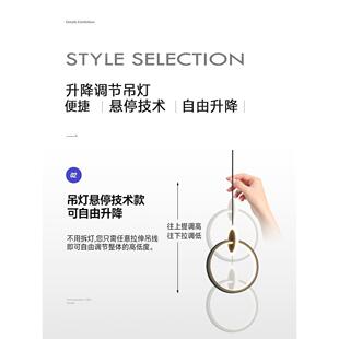 极简KAD床吊线头小柜吊灯单个现主代简约风长线卧室卧床头掉线氛